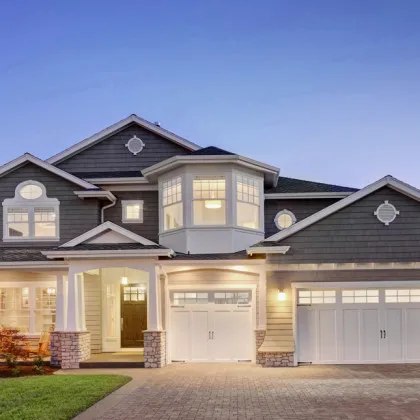 Complete exterior home renovation showcasing modern design in Omaha